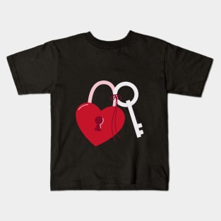 heart lock beautiful art Kids T-Shirt